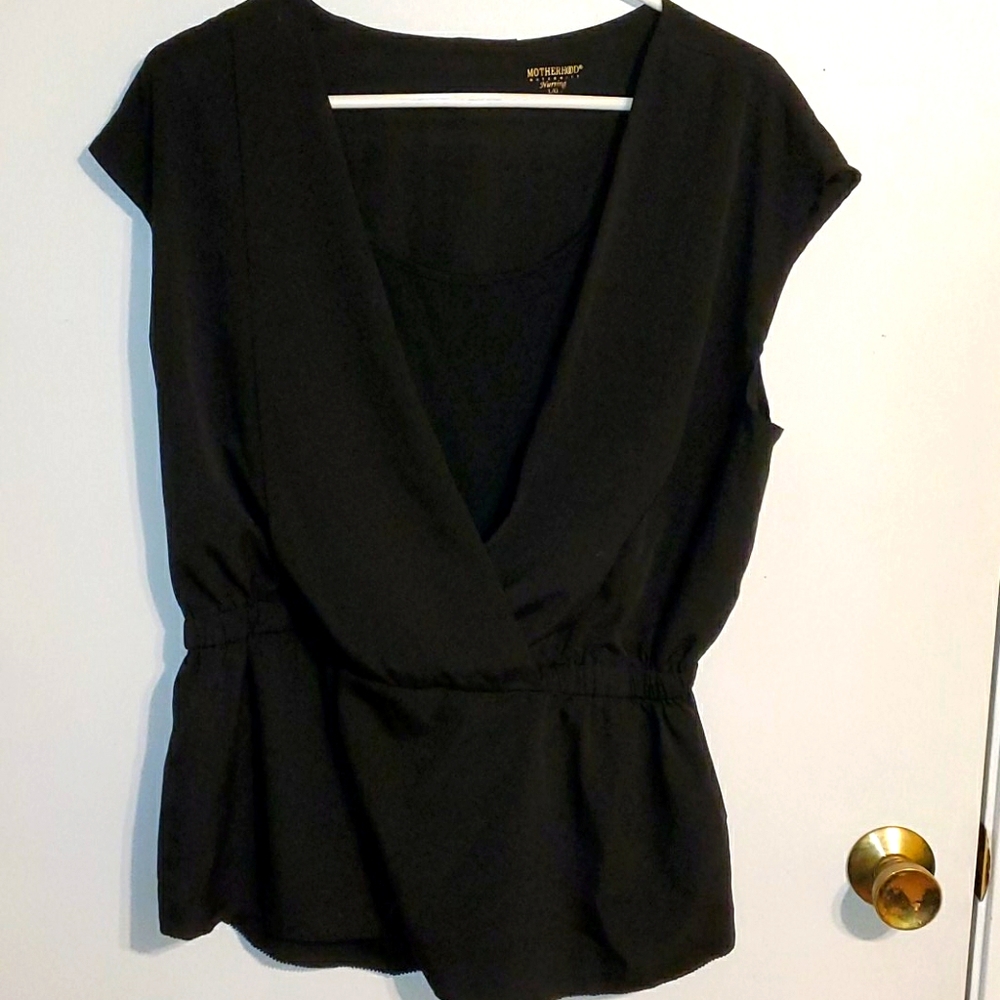 Motherhood maternity black dressy blouse